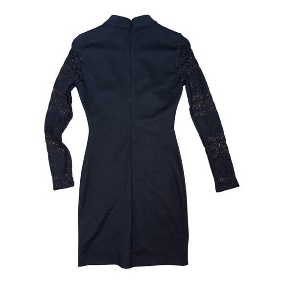 Lulu's Black Ribbed Bodycon Dress with Mock Neck - Picture 10 of 11